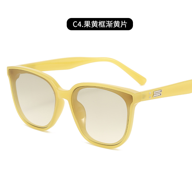 Gafas de sol gm para mujer, protección solar, gafas de sol anti-UV, gafas de sol UV400 con montura cuadrada para mujer, estilo coreano