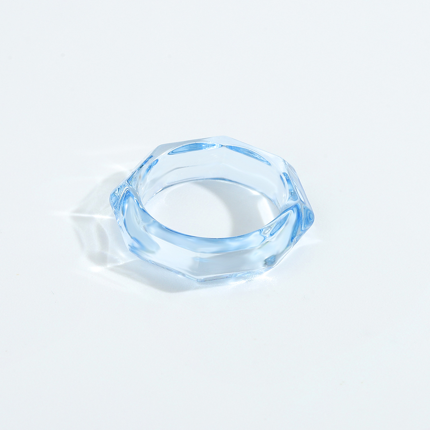 Korean Color Acrylic Resin Rhombus Ring display picture 16