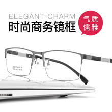 丹阳眼镜新款消磁框5029TH大脸男士商务半框眼镜架超轻近视眼镜架