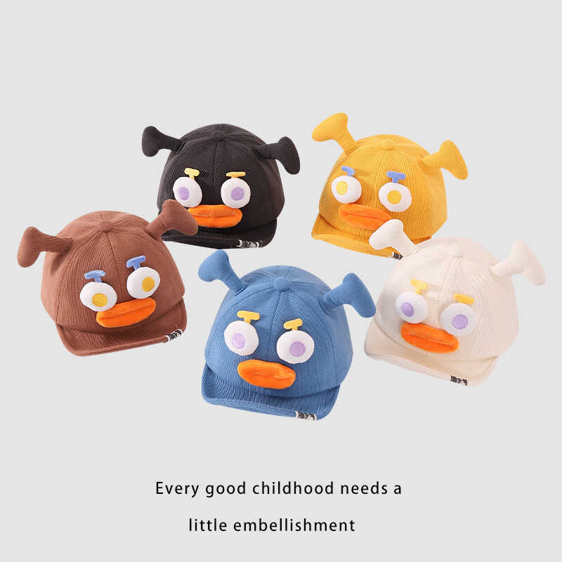 Bebé sombrero de boca de pato de otoño para niños y niñas súper lindos, lindos, feos, bonitos, versátiles, sombrero de jardín de infantes