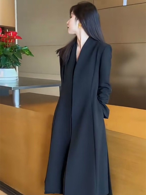 2922抖音网红大码女装过膝风衣外套胖mm收腰显瘦大衣200斤胖妹妹|undefined
