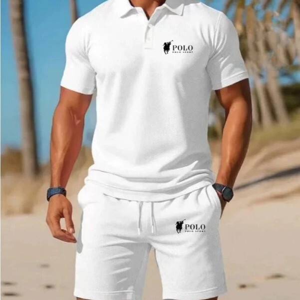 Men's Direct Supply from Manufacturer, Cross-Border Casual Set, Polo Shirt with Lapel, Drawstring Shorts, Summer Quick-Dry, Breathable, Comfortable, Wholesale Men's Direct Supply from Manufacturer, Cross-Border Casual Set, Polo Shirt with Lapel, Drawstring Shorts, Summer Quick-Dry, Breathable, Comfortable, Wholesale