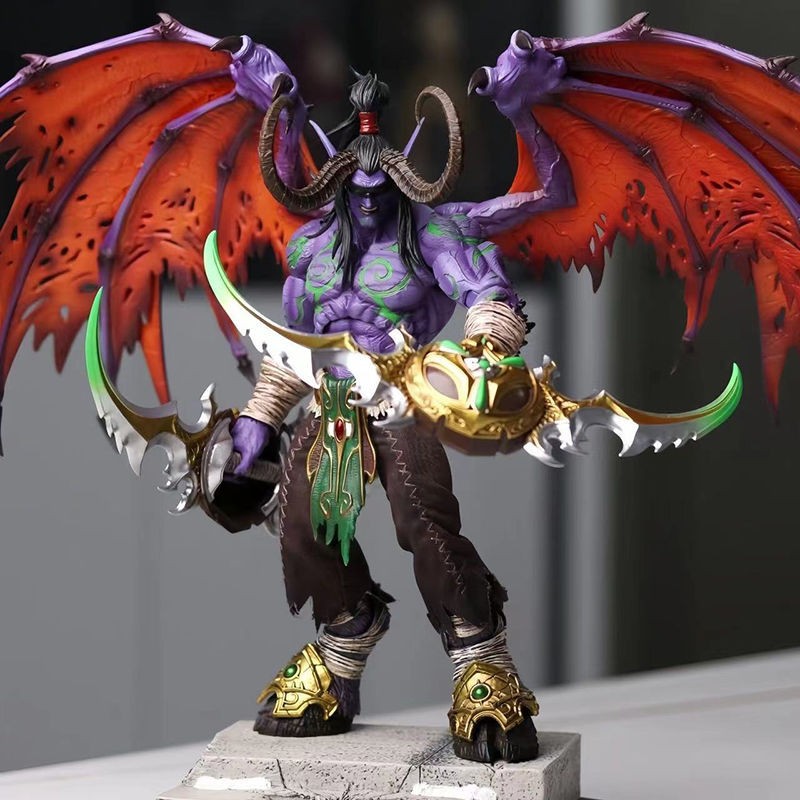 魔兽世界hero toys恶魔猎手伊利丹·怒风GK手办摆件模型带土动漫-阿里巴巴