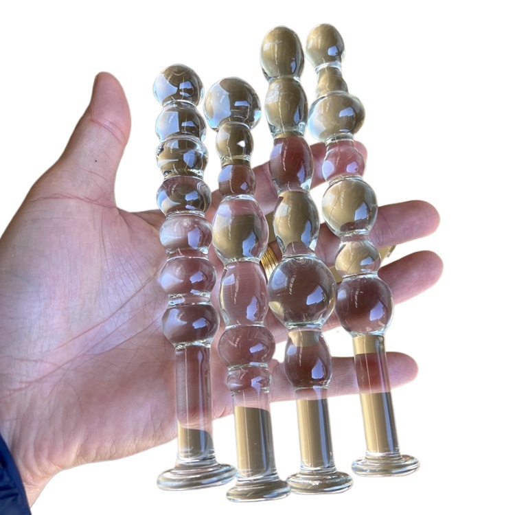 LZ39 adult supplies glass crystal female simulation penis masturbation G-spot heating massage stick