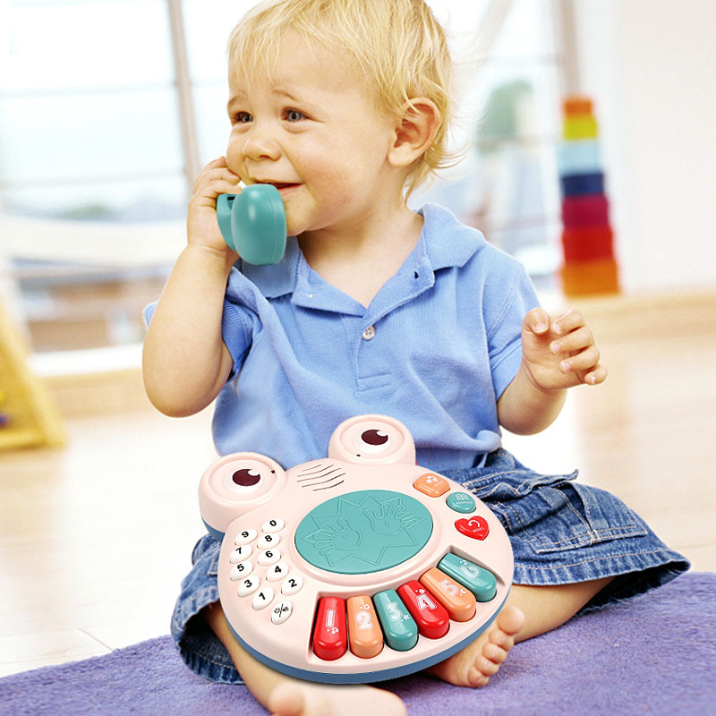 Bebé juguete mano tambor órgano electrónico niños Pat tambor inteligencia música bebé educación temprana juguete tarjeta teléfono