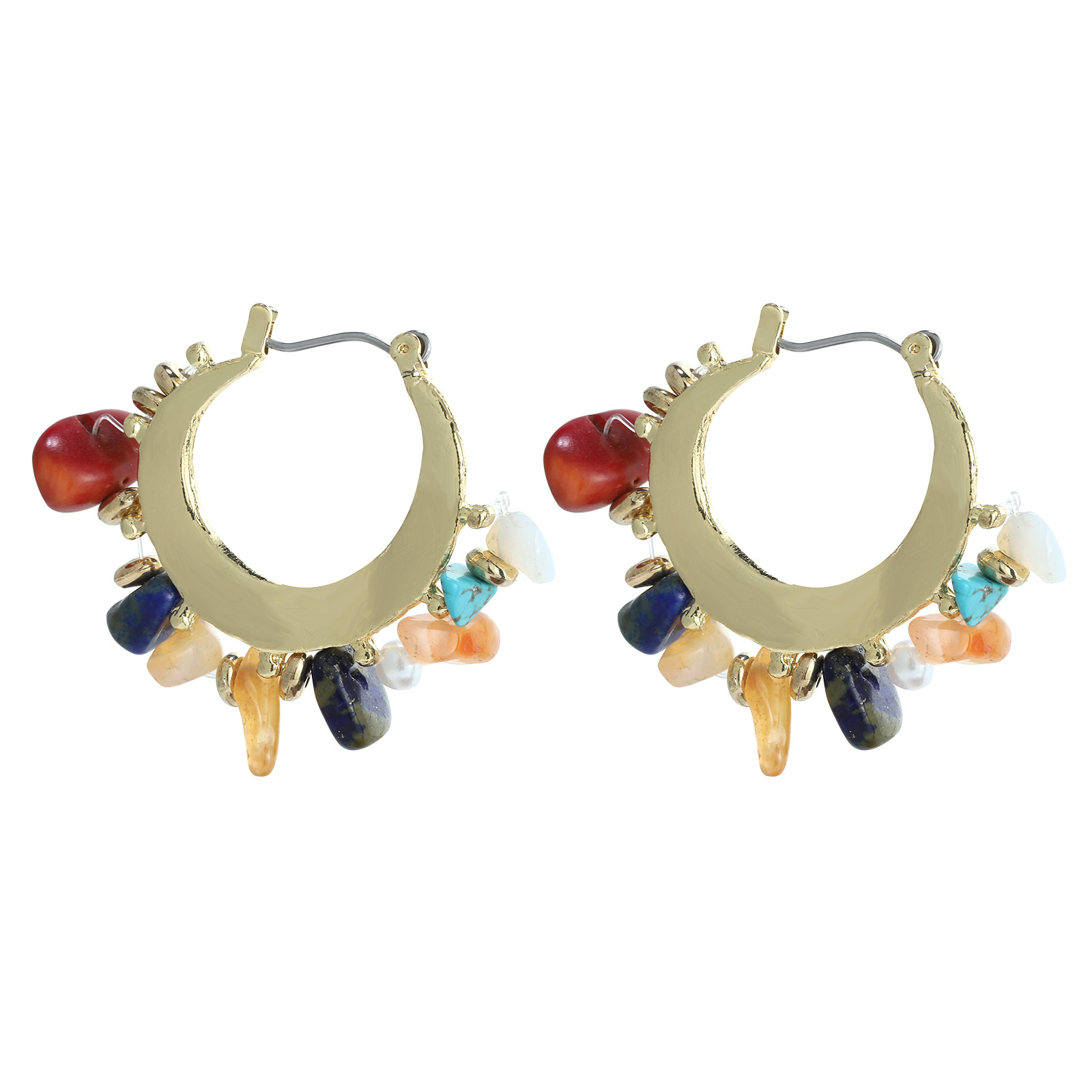 Fashion Creative Geometric Alloy Handmade Gravel Earrings display picture 2