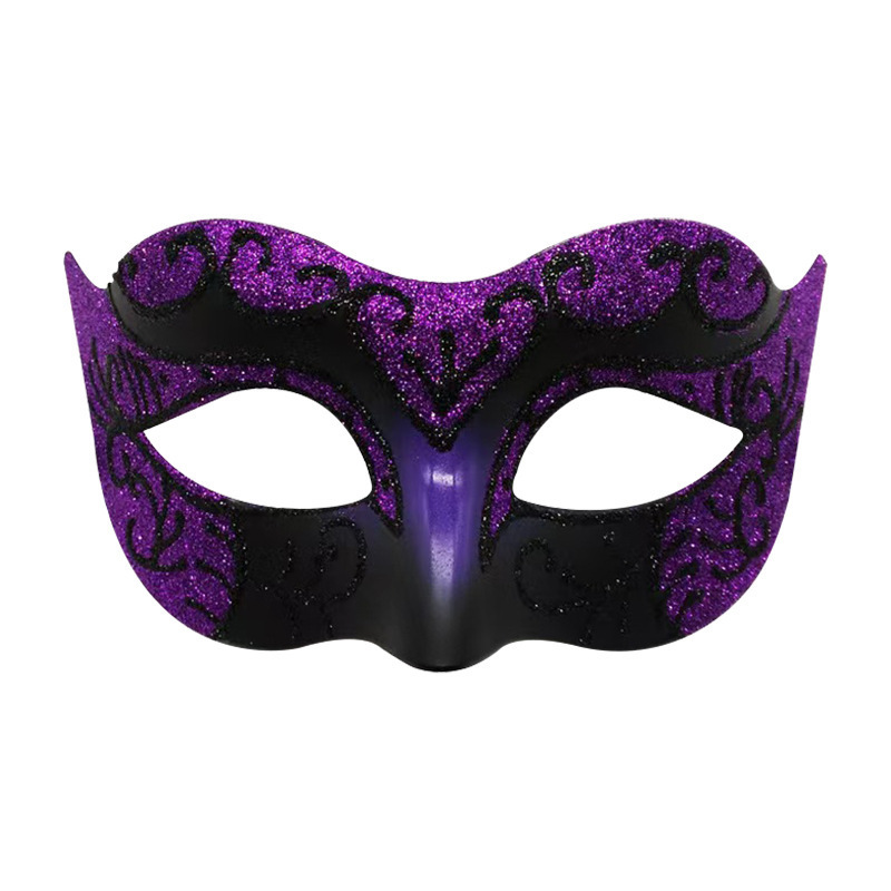 Pop Halloween Jazz Fairy Half-Face Head Plate Plastic Duro Grabado Party Half-Face Mask