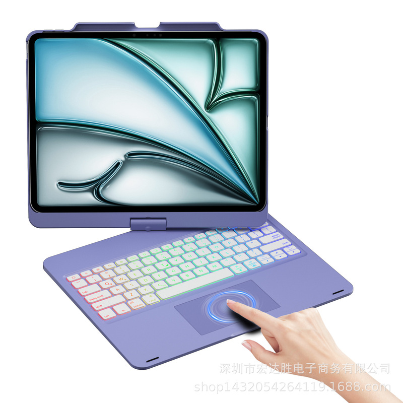 Suitable for iPad Pro 13inch M4/M5 Touch Backlit Bluetooth Keyboard iPad Pro 12.9inch Pen Slot Tablet
