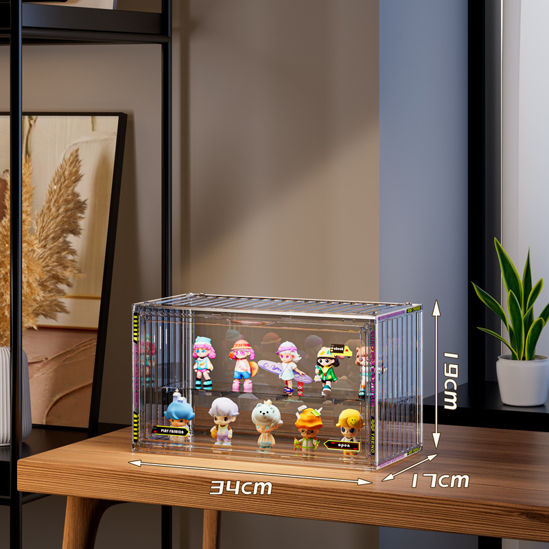 アクリルブラインド収納ケース防塵厚手透明高颜値展示棚泡マット手作り展示ケース|undefined