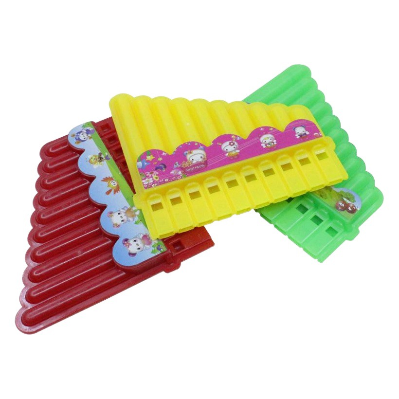 Los niños de dibujos animados de color caramelo respetuoso del medio ambiente boca de plástico 10 hoyos armónica música infantil educación temprana jugando juguetes de instrumentos musicales