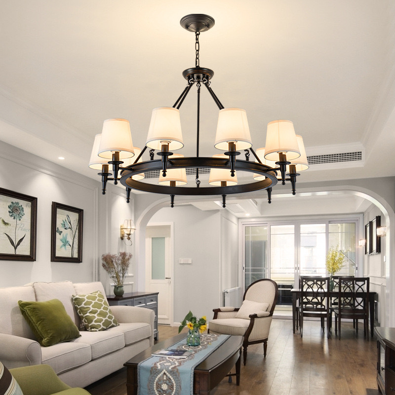American Chandelier Modern Simple Living Room Bedroom Dining Room Chandelier Country Vintage Fabric Chandelier Vintage Zhongshan Lamps American Chandelier Modern Simple Living Room Bedroom Dining Room Chandelier Country Vintage Fabric Chandelier Vintage Zhongshan Lamps