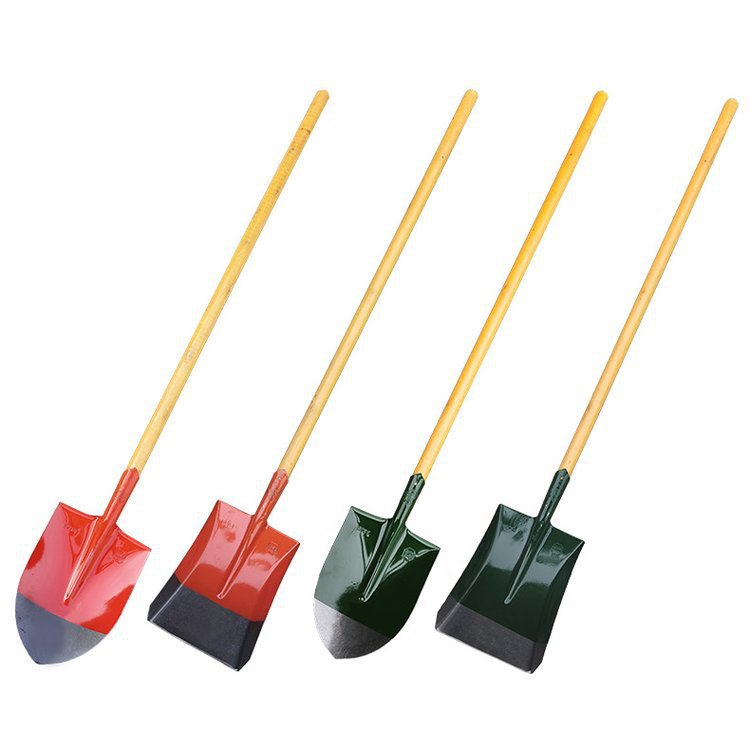 大号木柄方头铁锹抗洪救灾用45号钢消防方锹平口方头农用工具