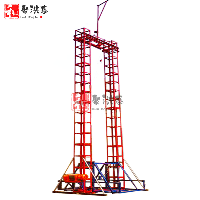 工地龙门架升降机建筑物料提升机SSE160型24米单笼施工升降平台