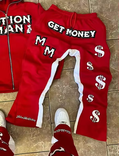 2024 New Letter Print Hoodie Jacket Hooded Top Harajuku American Street Style Hip Hop Set_voghion.com