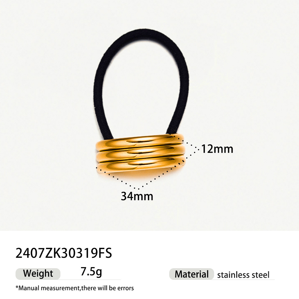 TINA Europa y América joyas de cabello de acero inoxidable anillo de cabello de alta calidad induces correa de cabello de cola de caballo alta joyas de cabello