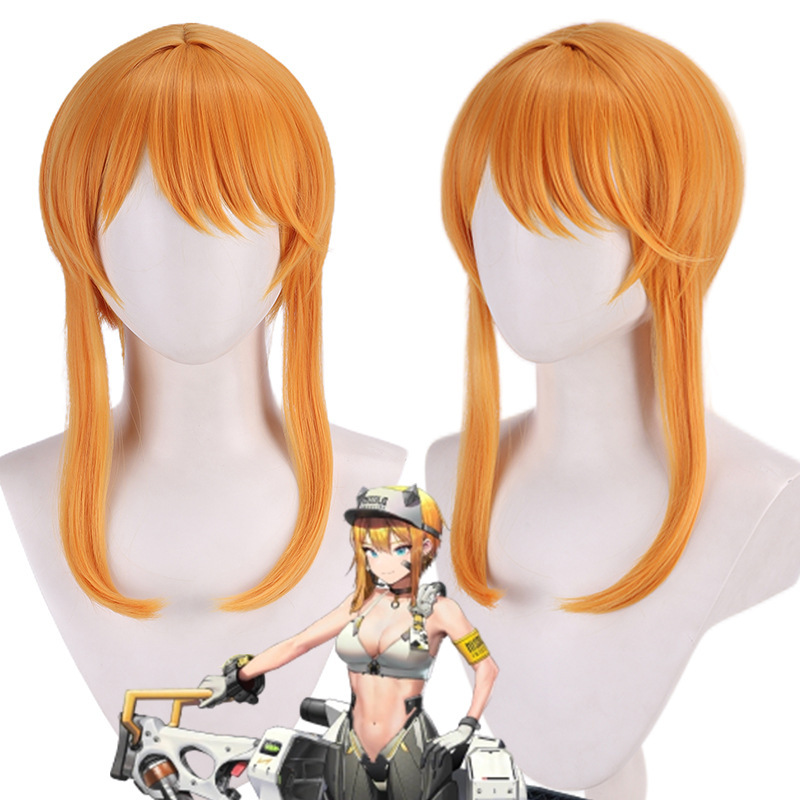 Blue Gold Nikke Goddess of Victory Nikki Genius Researcher Maxwell Cos Wig