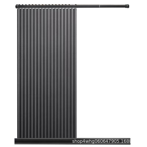 Invisible pleated shower curtain set, no-drilling waterproof fabric, bathroom shower room divider curtain, high-end dry wet separation