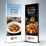 落地式卡布灯箱平底立式广告牌酒店商场宣传招牌发光可移动海报架