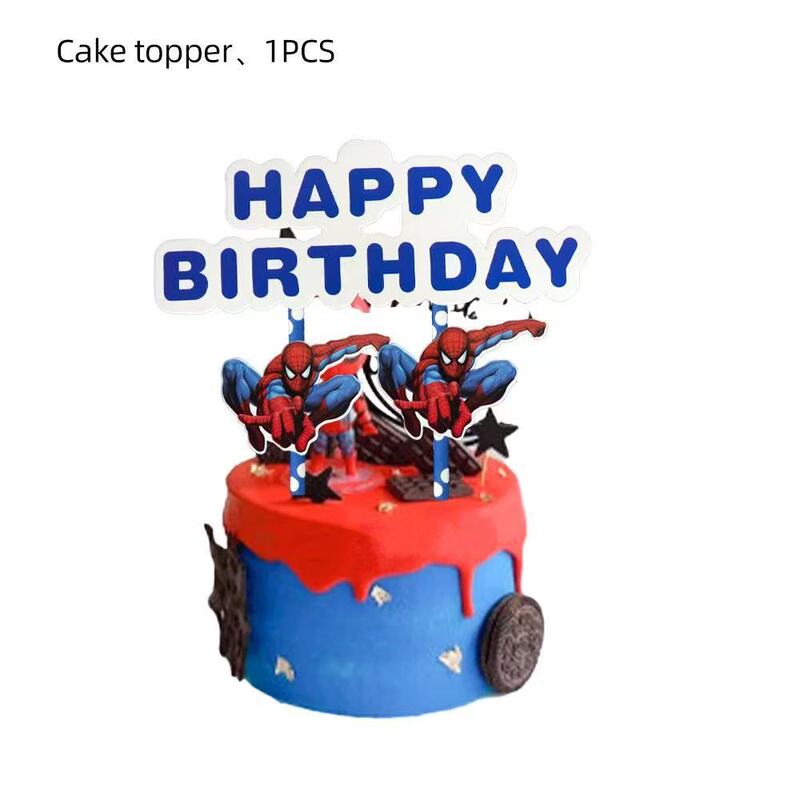 小さなクモのテーマの誕生日旗バルーン紙皿紙コップペーパータオルナイフフォークスプーン食器パーティー用品会場レイアウト|undefined