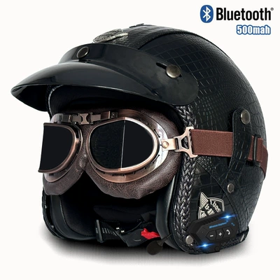 Motosiklet kaskı (dəbilqə): helmet - v-black-crocodile-bronze-mirror-bluetooth-s
