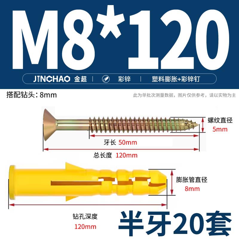 Дюбель-гвоздь Jin Chao M8*120 цинк