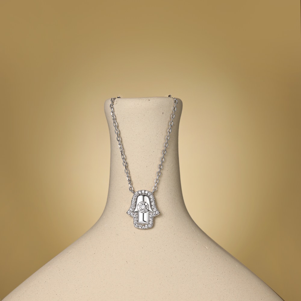 7g Weight 925 Sterling Silver Pendant Material Zircon Inlay Material Pendant Necklace Classification 925 sterling silver Chain Material cable chain Chain Type 1 Piece Quantity Daily Occasion 925 Sterling Silver Material Palm, Eye Pattern Women's Gender Hollow Out, Inlay Design Simple Style, IG Style Style 925 Sterling Silver Zircon Cable Chain Hollow Out Inlay Palm Eye Pendant Necklace 28