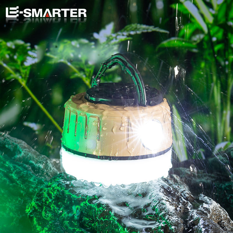 Lámpara de camping con gancho retro transfronterizo fuerte adsorción magnética recargable lámpara portátil para acampar al aire libre lámpara de camping de carga rápida