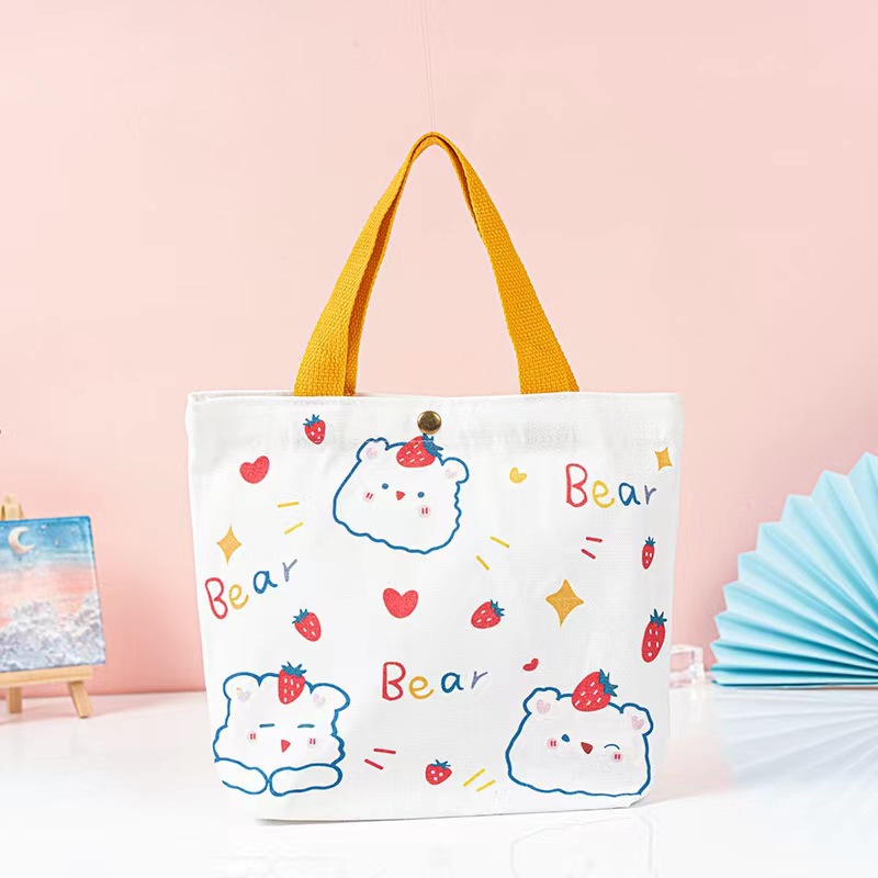 Bolsa de regalo de graduación de niños bolsas de lona portátiles de dibujos animados estudiantes bebés regalo de cumpleaños bolsa de lona spot