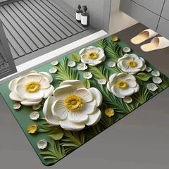 金花家庭用浴室トイレ吸水珪藻泥マット滑り止め足マット速乾3D立体マット