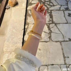 天然冰种白月光玛瑙手镯透感玉髓镯子国风手镯女款翡翠平替荔枝冻