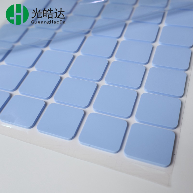 定制高导热硅胶片电源散热硅胶垫片蓝色软性电脑CPU绝缘散热片