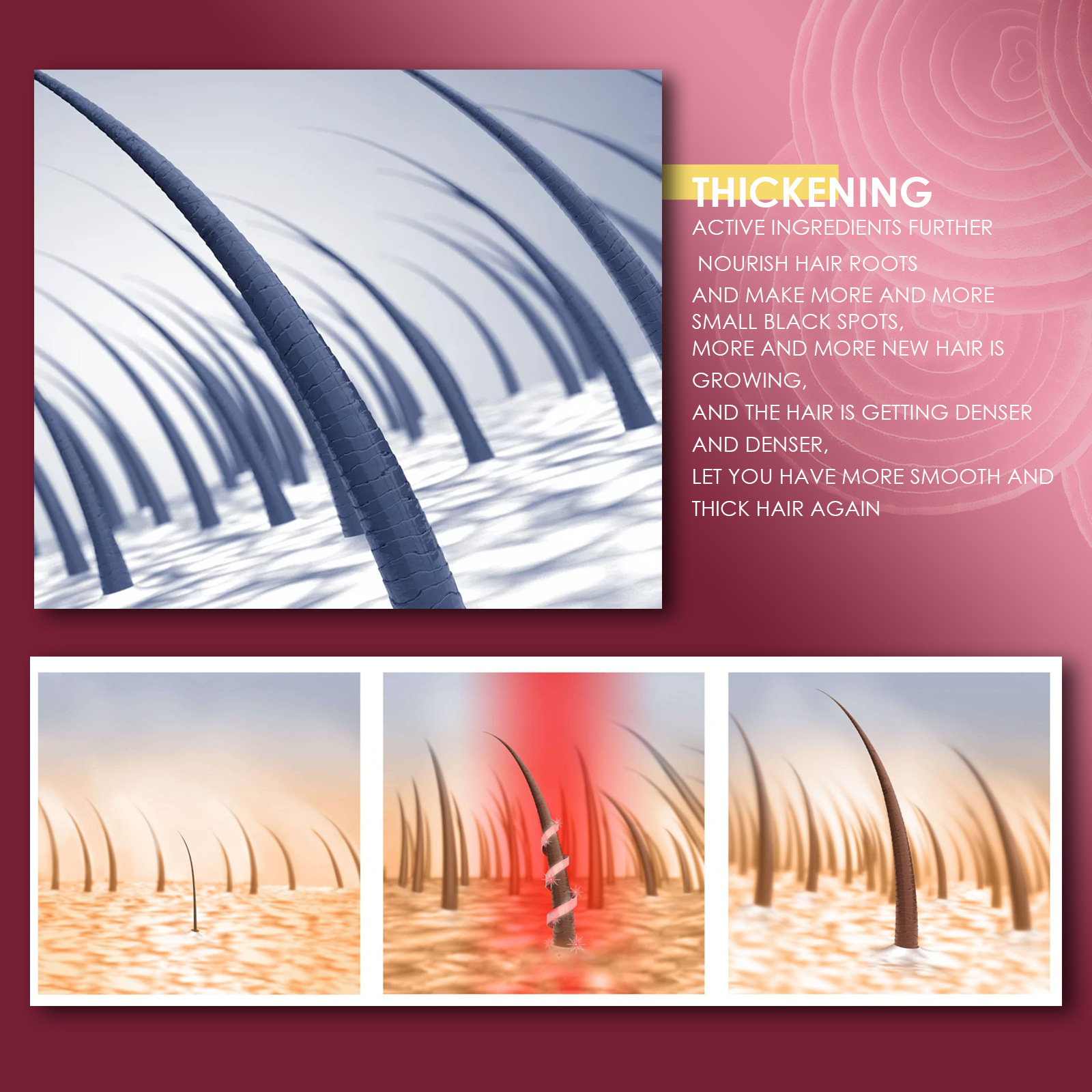 OUHOE ätherisches Zwiebelöl dichtes, starkes, festes, feuchtigkeitsspendendes Haarpflegespray_voghion.com