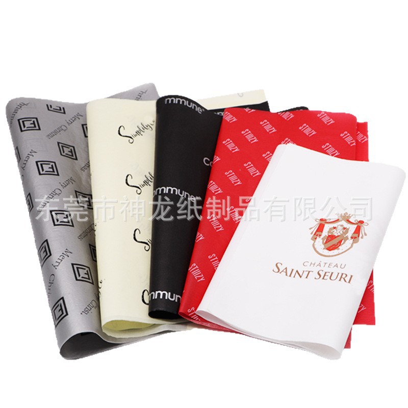 L personalizado impresión de papel de copia logotipo vino tinto fruta ropa papel de embalaje blanco página delgada algodón pera papel Kraft