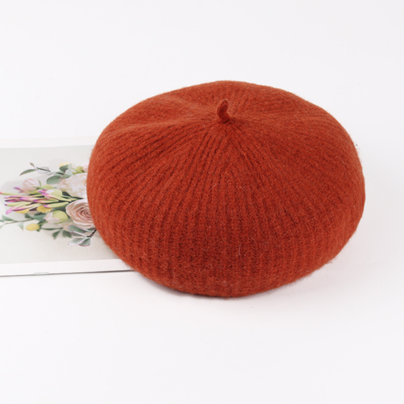 Otoño y invierno de moda de lana Boina niños retro sombrero japonés Inglés elegante sombrero pintor temperamento