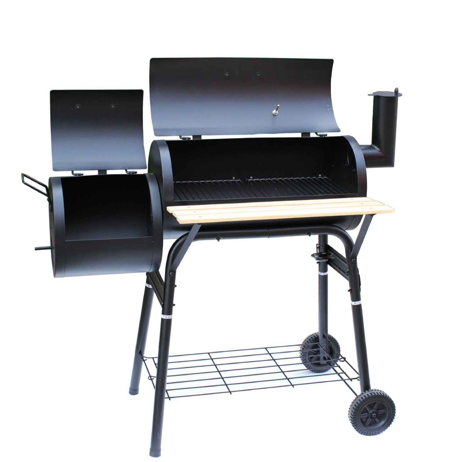 Fábrica especializada en la producción de horno de barbacoa 30cm doble estufa barbacoa al aire libre niño y madre estufa barbacoa parrilla con ruedas horno de barbacoa