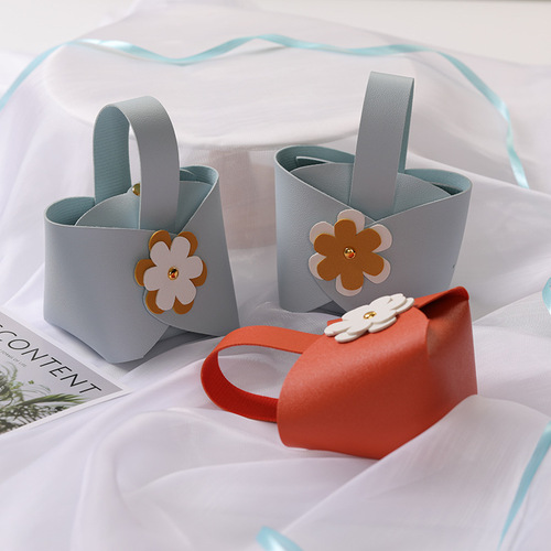 New Style Wedding Gift Box Leather Bag Candy Box Candy Gift Bag Box Gift Handout Box Candy Bag