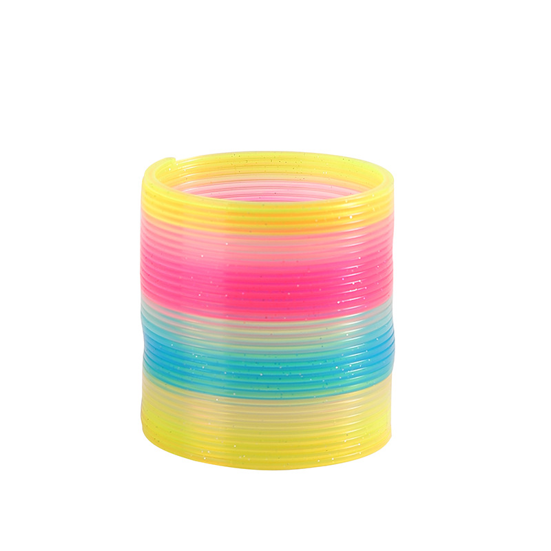 Anillo mágico del arco iris colorido anillo de primavera creativo profesional plegable anillo de primavera niños y niñas niños juguetes educativos