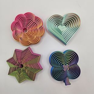 Net red with 3D printing decompression rotating love shape creative small toy spiral heart-shaped magic small ornaments