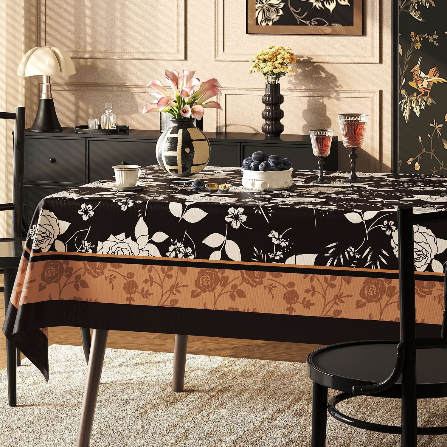 French-Style Tablecloth, No-Wash, Waterproof, Oil-Proof, Heat-Resistant, Luxury High-End Feel, Home-Use Rectangular Coffee Table Cloth