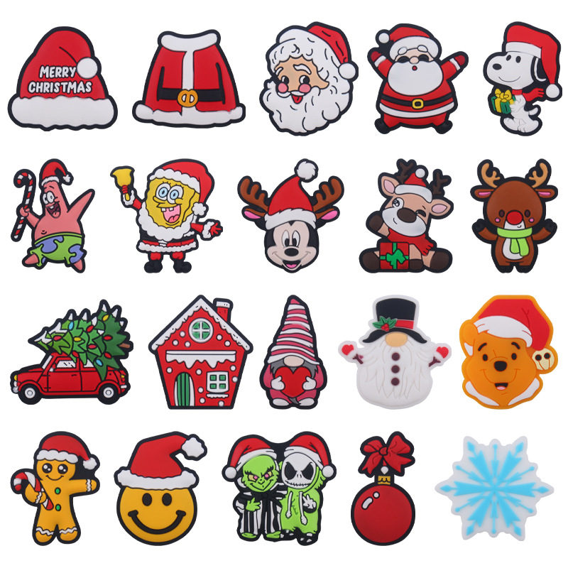 Nuevo bebé de dibujos animados Navidad Santa Claus pequeño mordedor creativo DIY bebé molar pezón cadena Accesorios