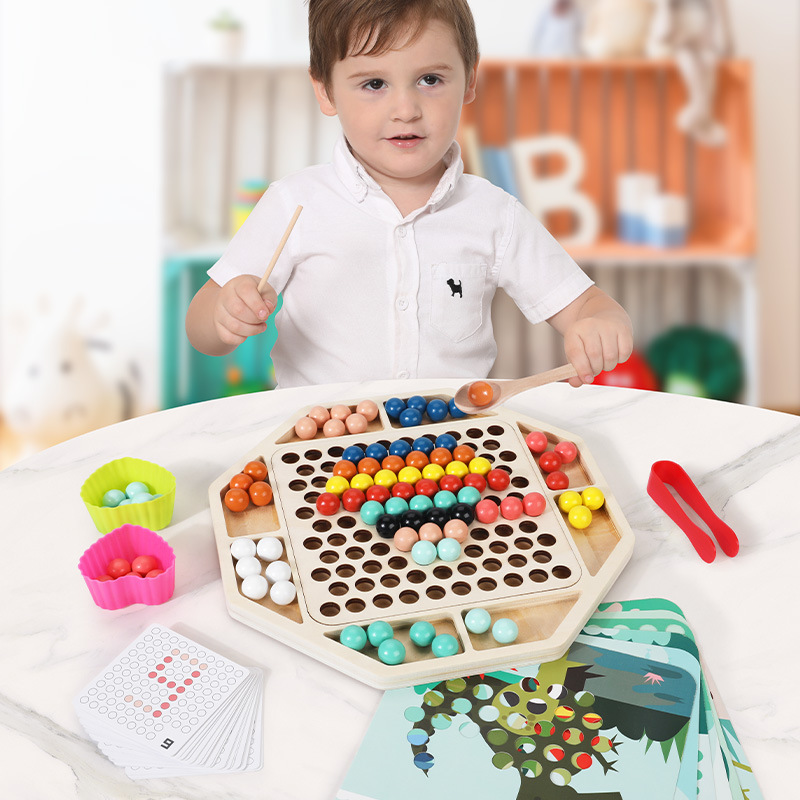 Kindergarten cuentas de clip Montessori educación temprana enseñanza ayudas niños Yi. Inteligencia juguetes concentración mano-ojo coordinación entrenamiento 3 años 5 años