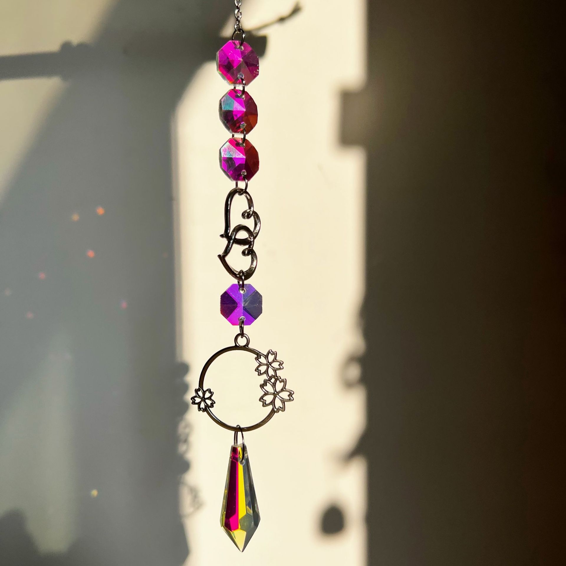 30g Weight Suncatcher, Wind Chime Home Textiles & Decor Type 1 Piece Quantity Holiday, Daily Occasion Crystal, Crystal Material Sun, Star, Heart Shape Pattern Modern Style, Classic Style Style Modern Style Classic Style Sun Star Heart Shape Crystal Crystal Suncatcher Wind Chime Wall Art 6
