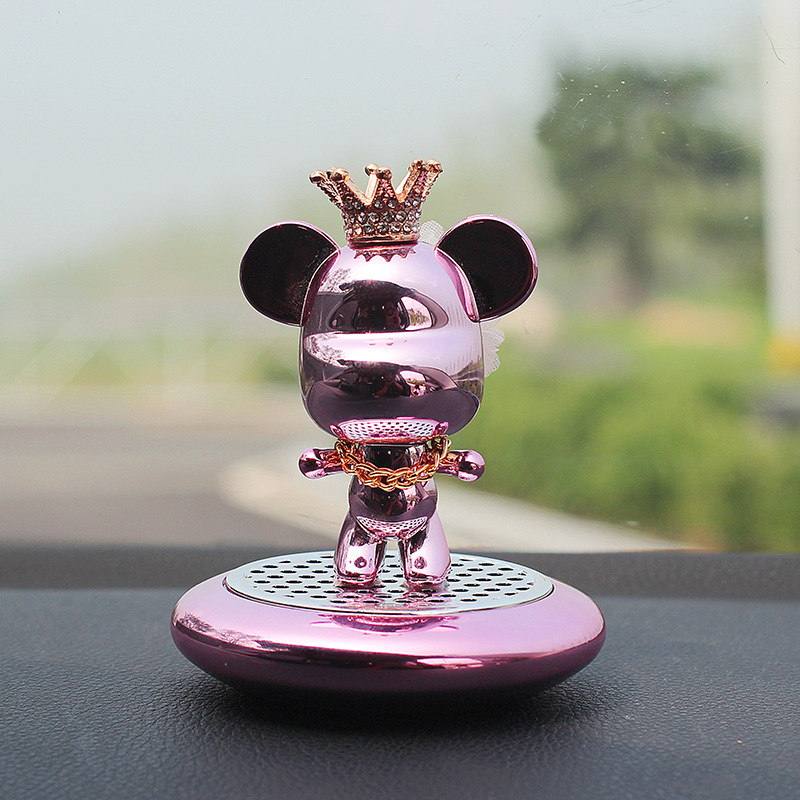 Aromaterapia para automóvil, oso violento, nuevos productos creativos, adornos para automóviles, consola central interior del automóvil, chapado con diamantes, oso femenino