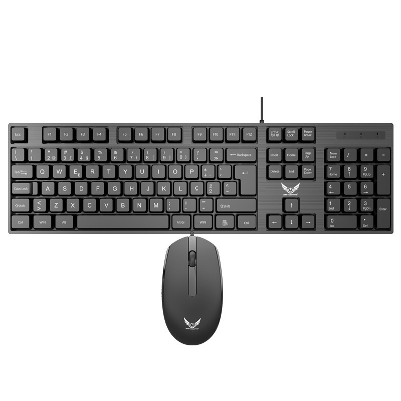 メーカークロスボーダーld801オフィスビジネスマウスキーボードセットパソコン部品usb有線キーボードセット|undefined