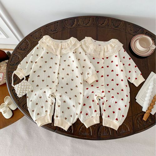 Baby Autumn Clothes Newborn Girl Onesie One Hundred Days Princess Super Cute Outing Clothes Autumn Romper Suit