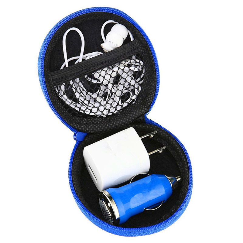 Car charger headset suit data cable three-in-one cigarette lighter charger travel suit EVA storage bag