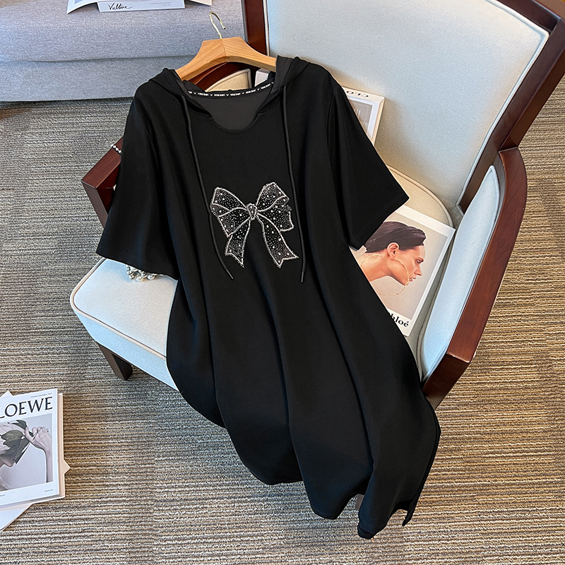 Bust 150 large size women's clothing fat mm plus fat plus bigger bust summer new loose style dress 300 catties 3250