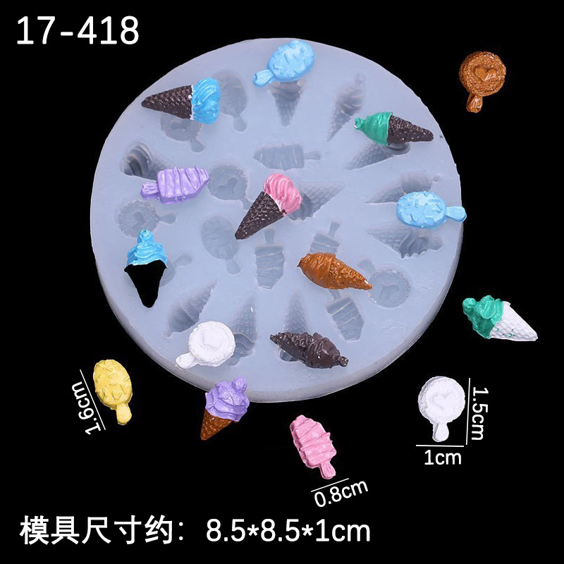 Una variedad de crema postre helado galletas molde silicona aromaterapia vela fresa donut accesorios creativos