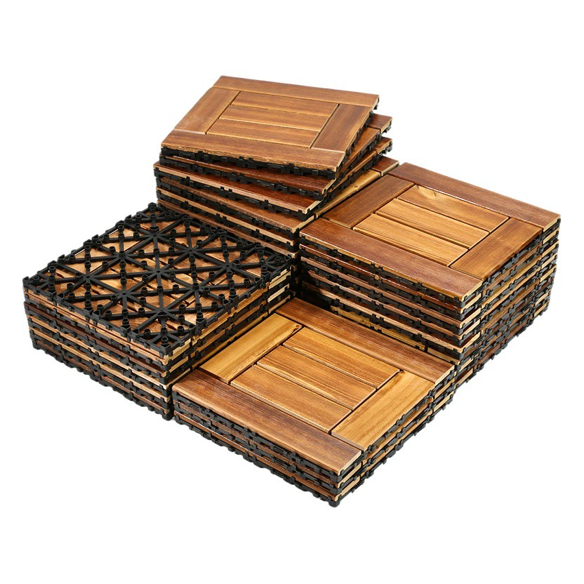 Производители напрямую поставляют карбонизированную деревянную доску балкон терраса патио сад карбонизированная массивная древесина полы наружная сборка деревянный пластиковый пол