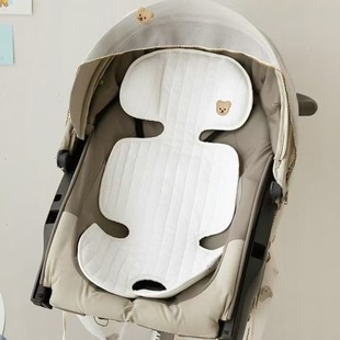Ins Korean Cartoon Animal Baby Stroller Cushion Thin Spring Autumn Summer Pure Cotton Breathable Universal Cushion